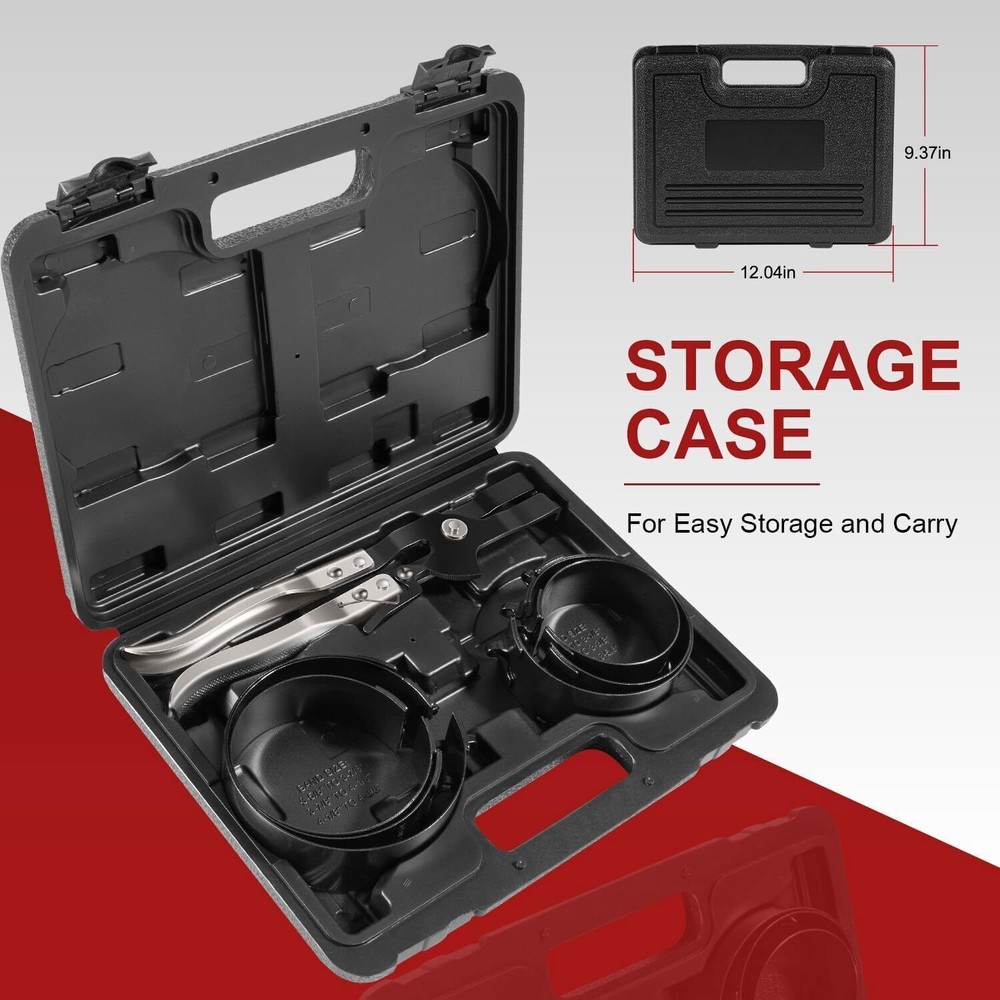 940387 Piston Ring Compressor Tool Set For Car Engine Piston Dia 2-7/8" - 4-3/8"