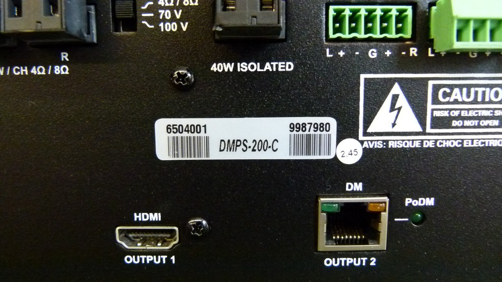 Crestron Model DMPS-200-C HDMI DigitalMedia Presentation System 200