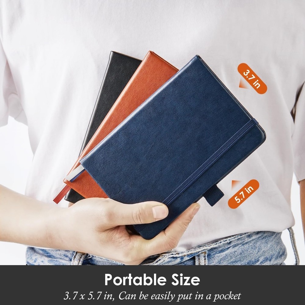 3 Pack Pocket Notebook Journals, Small Notepad Notebooks for Note Taking, A6 ...
