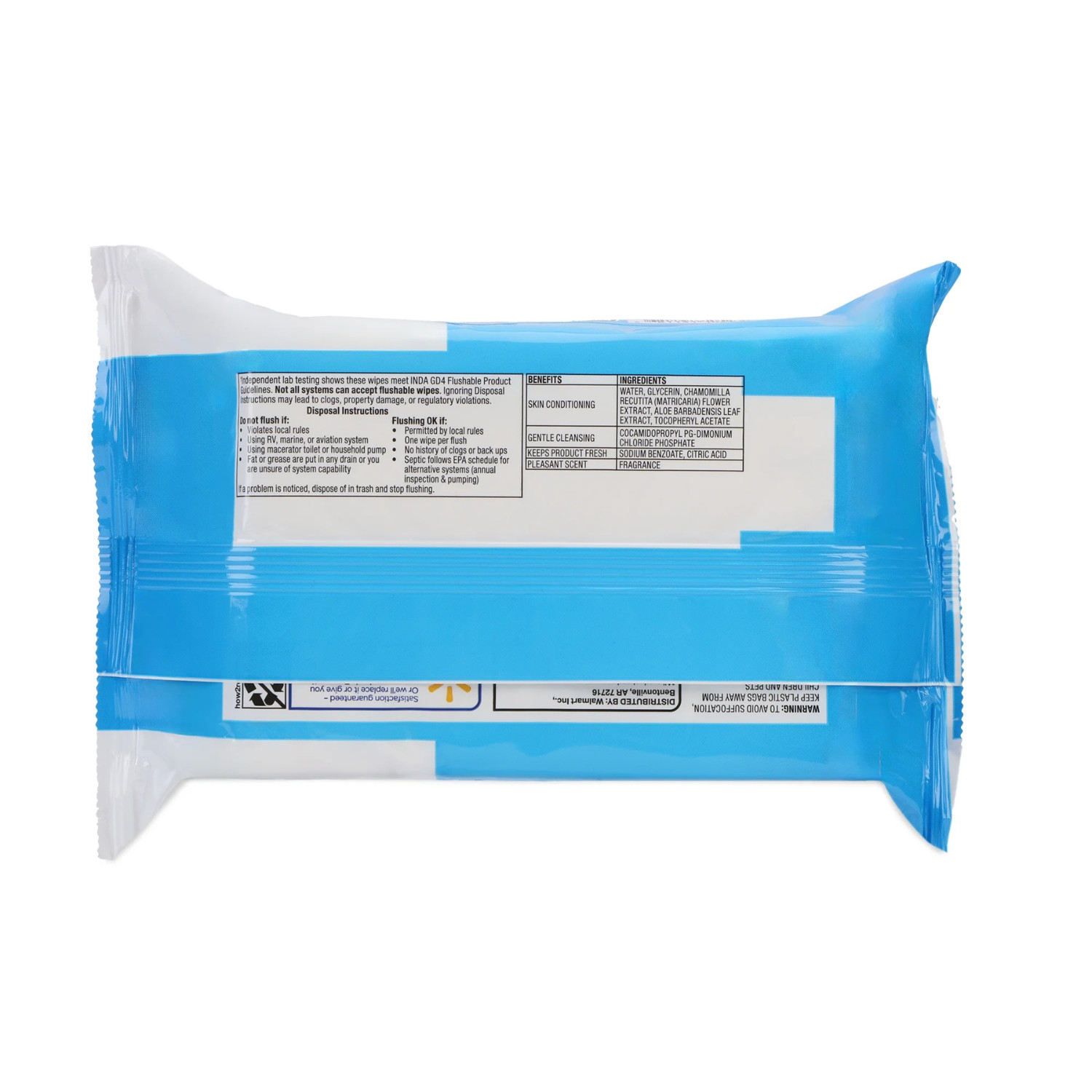 Equate Flushable Wet Wipes, Fresh Scent, 240 Wipes (5 Pack)