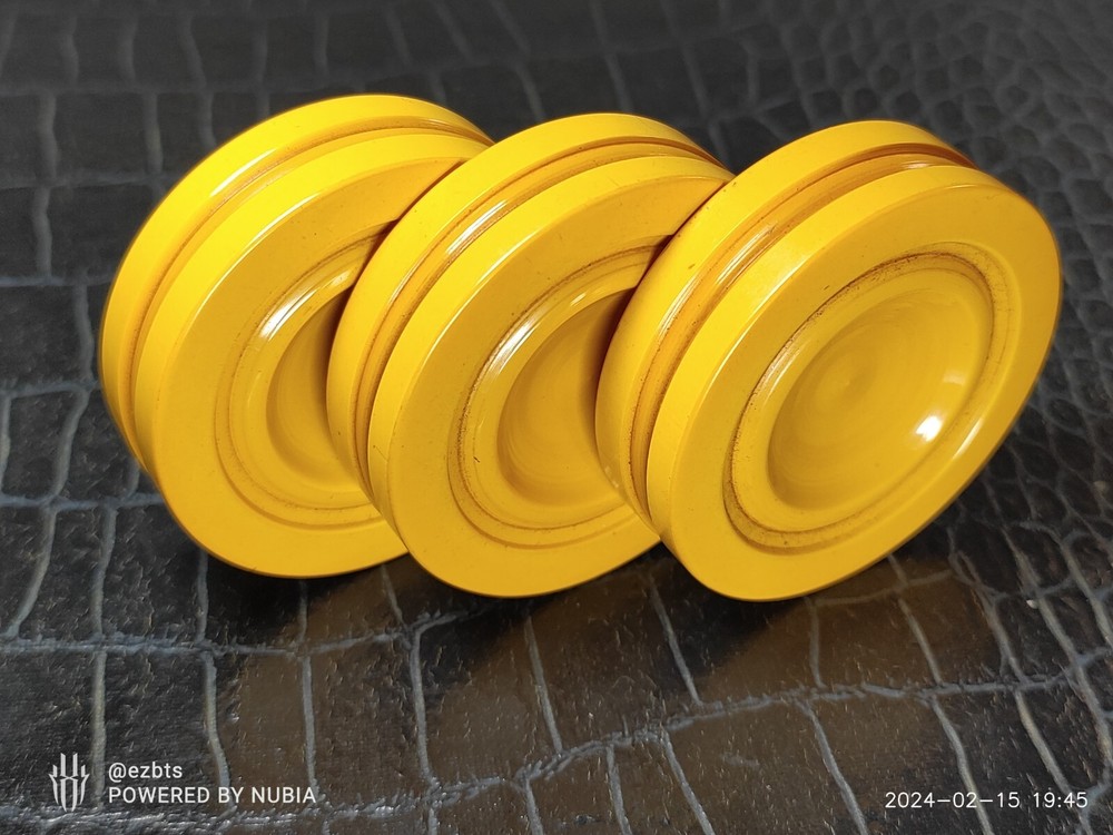 Catalin Bakelite Backgammon Chip Disc Turned Butterscotch Gold 1.72" Replacement