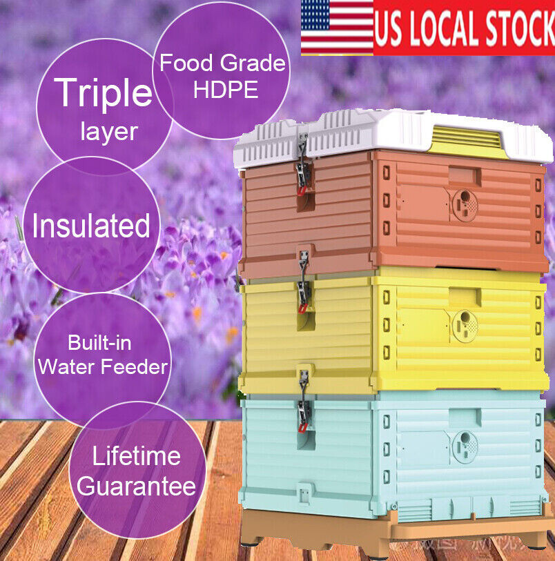 Plastic Insulated Hives Beekeeping Boxes Beehive Honey Bee Hives Supplies Tools