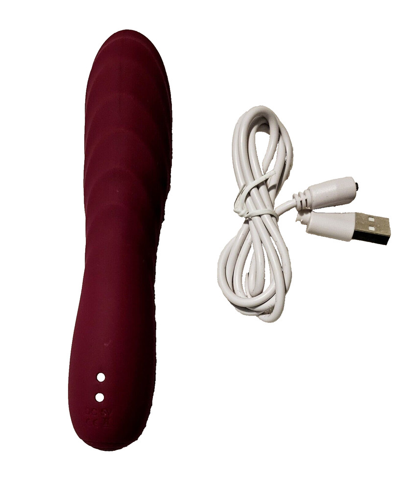 Mini Aulado Silicone 5" Purple Vibrator USB Rechargeable Multi Speed & Functions