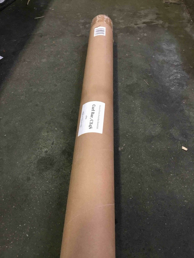 Everyday Essentials Solid 2-Inch Olympic Super Curl Bar 350lb 48in barbell