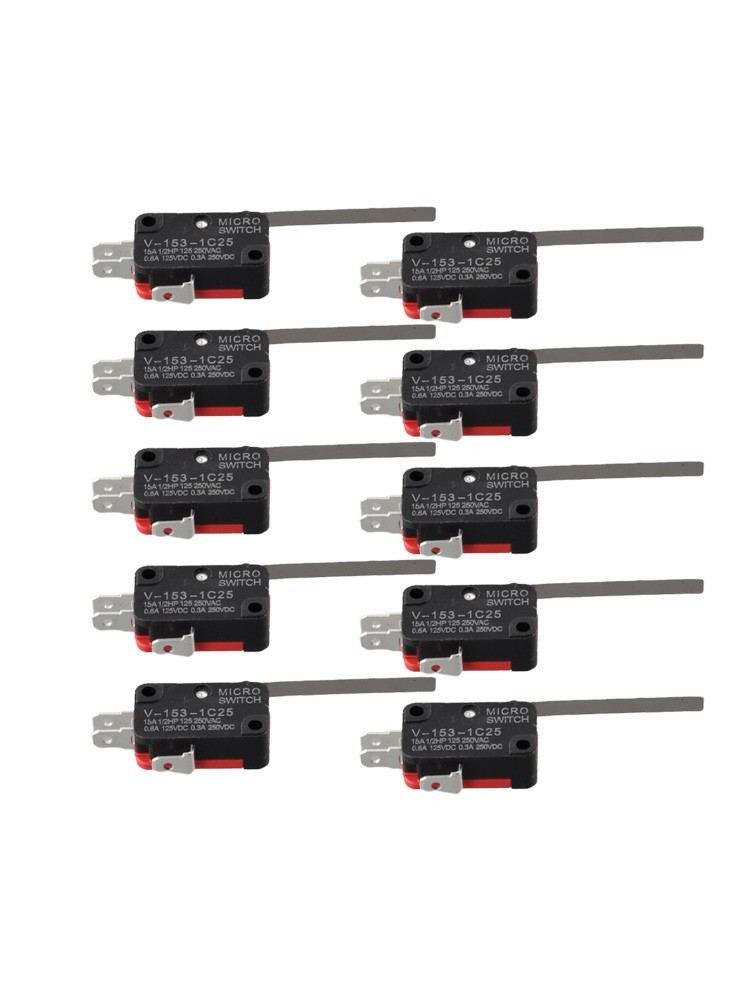 10* Limit Switch Long Straight Hinge Lever Type SPDT,V-153-1C25