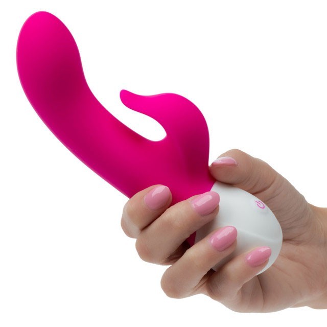 CalExotics Basic Essentials Rechargeable Dual Pleaser Rabbit Vibrator Vibe Pink