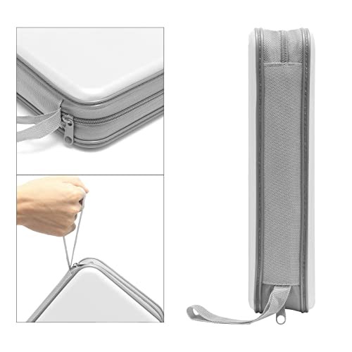 CD Case, DVD Case Holder 96 Capacity Hard Plastic CD DVD Disc Cases White