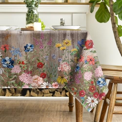 Spring Tablecloth 60×84 Inch Rectangular, 60" x 84" (Rectangular) Brown