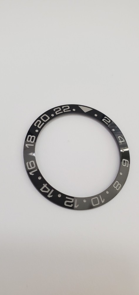 38mm Ceramic Bezel Insert Black Gray GMT Bruce Wayne Style
