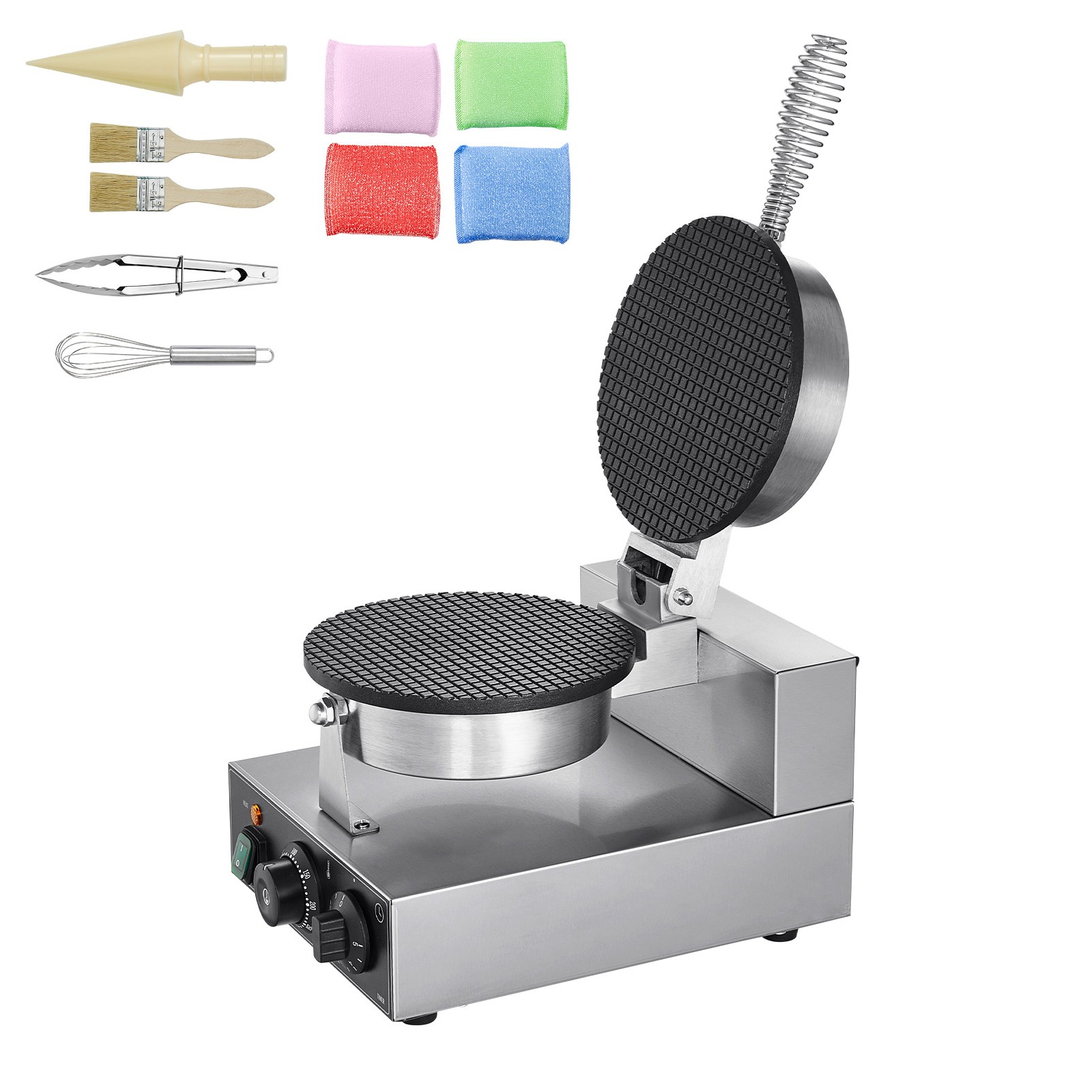 Electric Ice Cream Cone Maker Commercial Waffle Cone Egg Roll 1230W