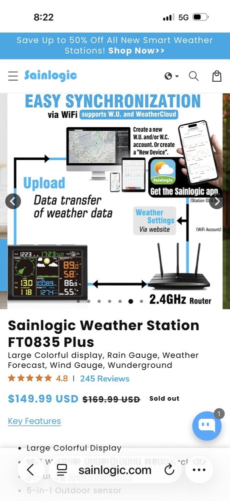 Sainlogic WS0835 plus Wireless Weather Station
