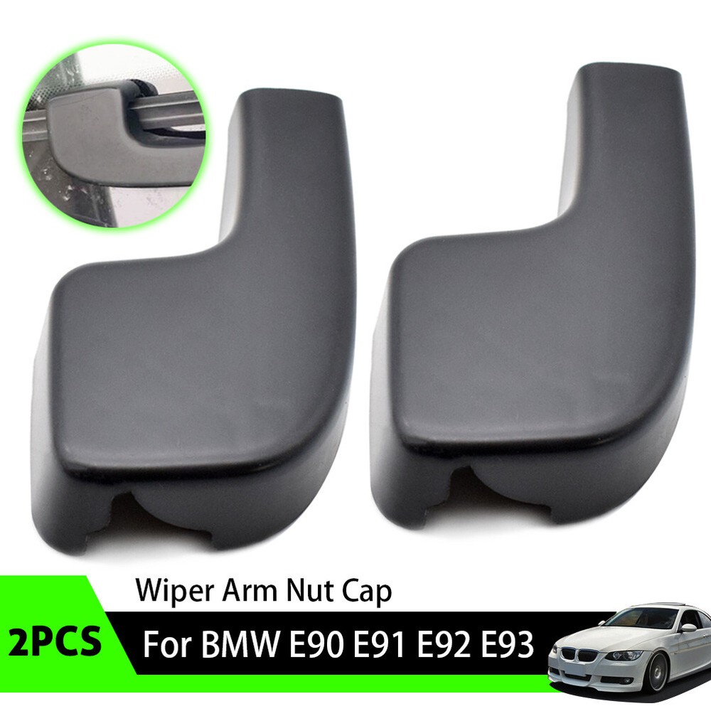 2 For BMW E90 E91 E92 E93 Front Left & Right Cover Wiper Arm Nut Windshield Caps