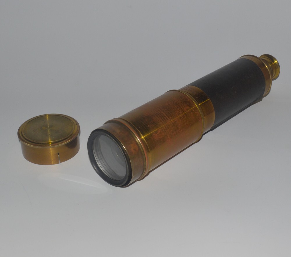 A large 4 draw telescope by E B Meyrowitz.