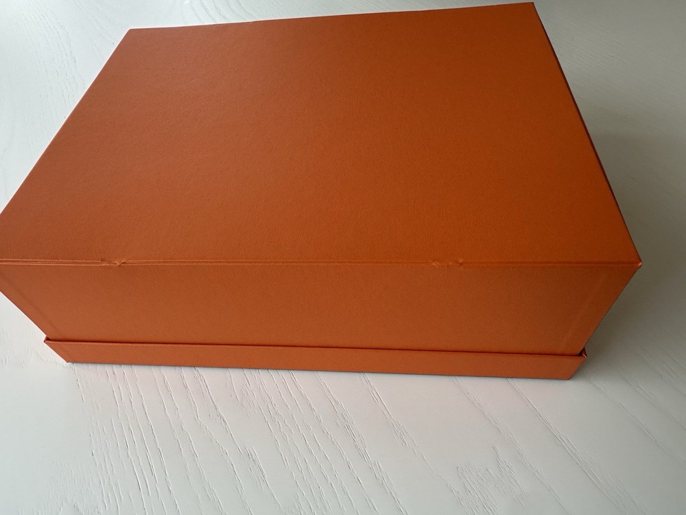 Authentic Hermes Orange Storage Gift Box Empty 13.75x11x4.25 Medium Rectangle