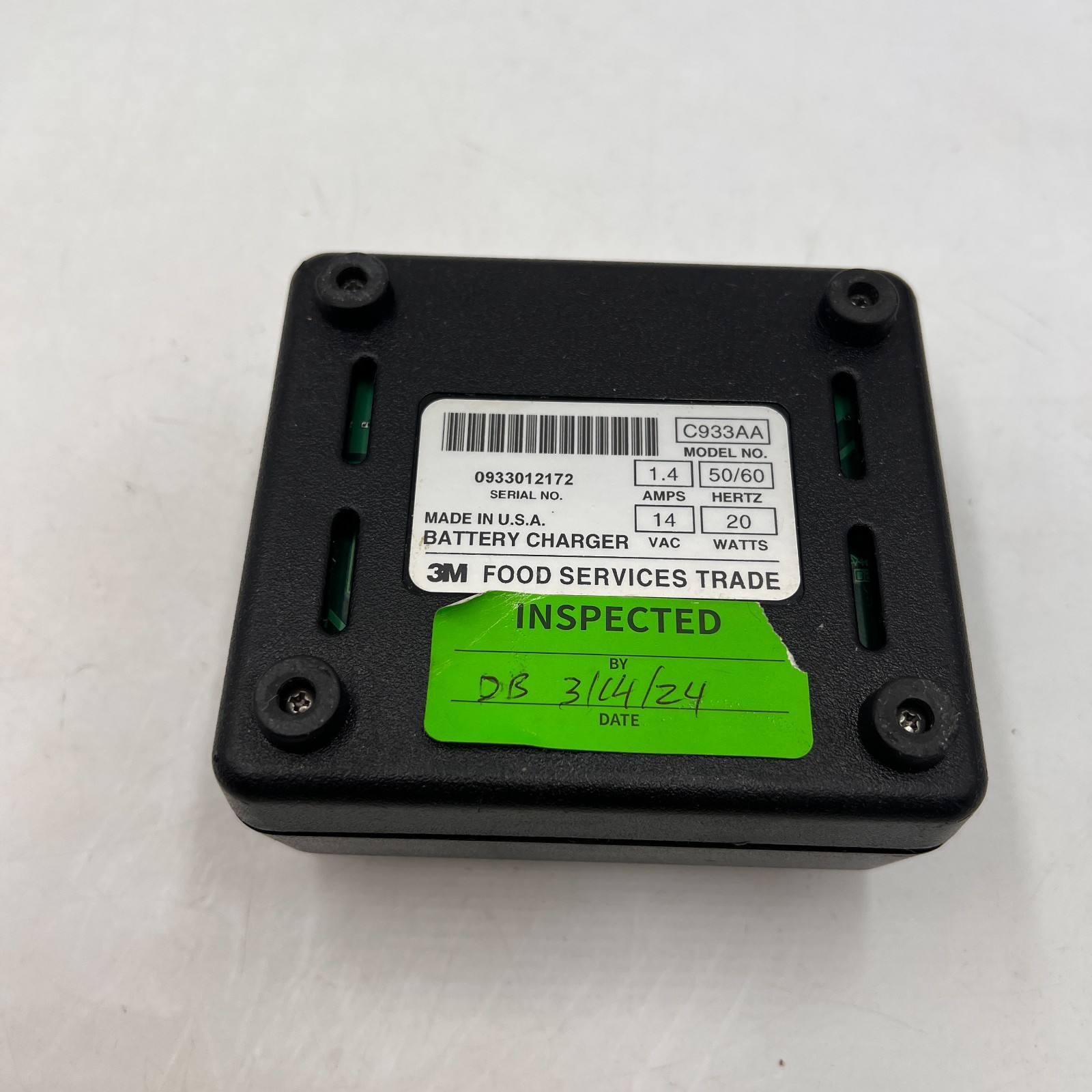 3M Lithium Ion Battery Charger For XT-1 C1060 Drive Thru Intercom Headset C933AA