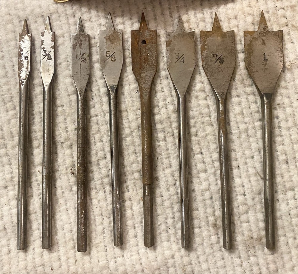 VINTAGE FULLER WOOD BORING BIT SET- 8 BITS