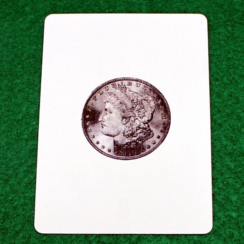 Morgan Dollar, Bicycle Printed Gaff Card, Red