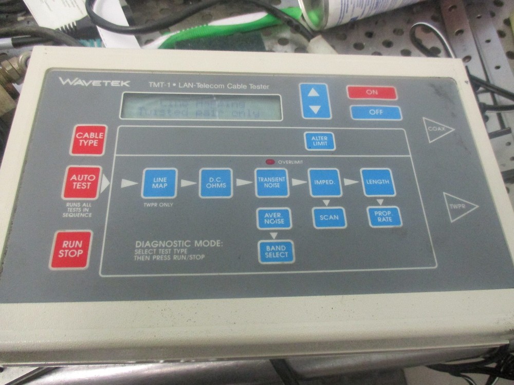 Wavetek Model: TMT-1 Type IV LAN Telecom Cable Tester with Manual
