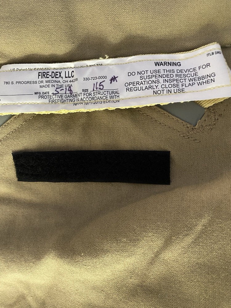 FIRE-DEX 48x32x35 FIREFIGHTER FIRE FIGHTING COAT