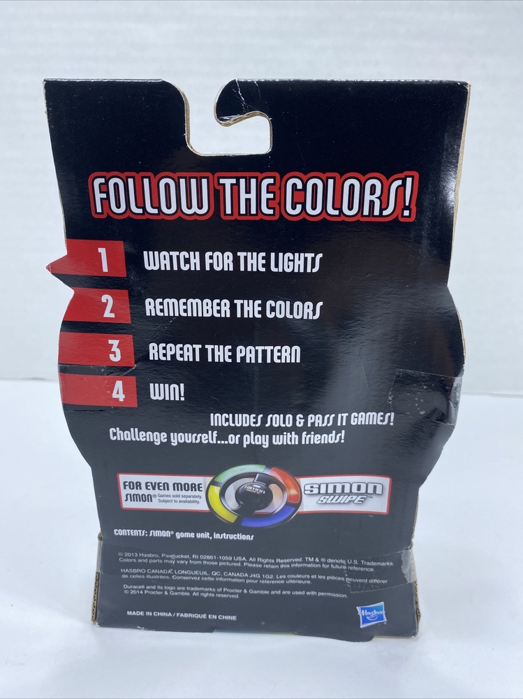 Simon Electronic Game Micro Series Hasbro Watch Remember Repeat 1+ Player New!!