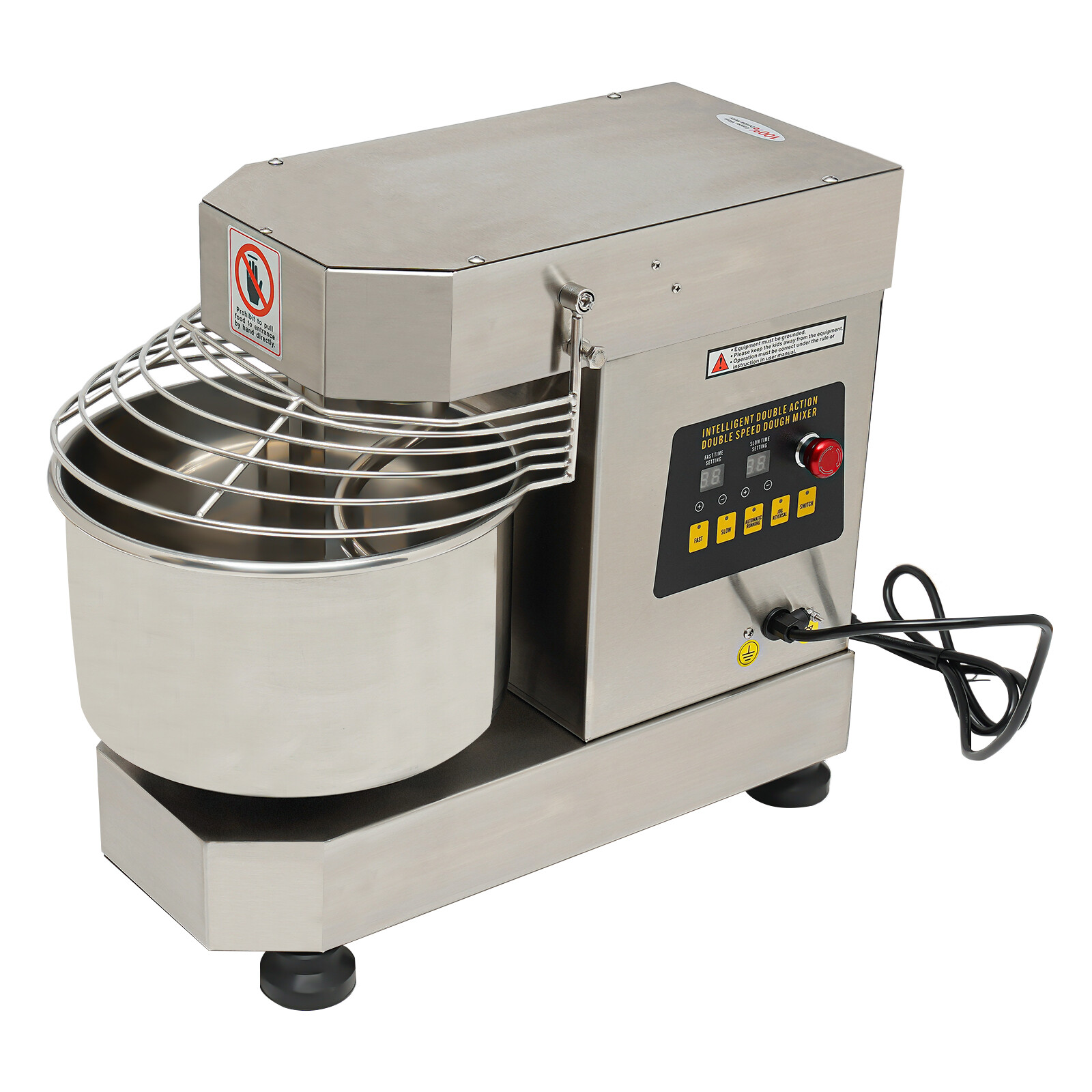 110V 60Hz Dough Kneading Machine 750W Commercial Dough Mixer, Max 360° Mixing