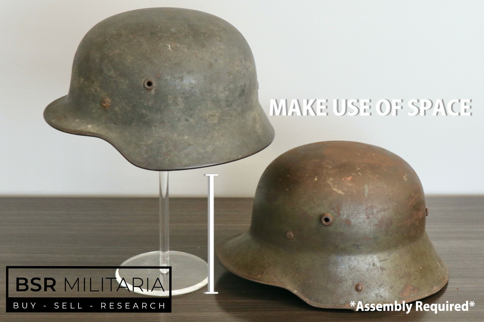 Iraqi / Iraq Helmet Display Stand - Acrylic Combat Museum Headgear Presentation