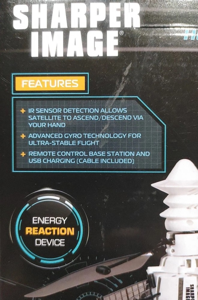 SHARPER IMAGE Motion Controlled Hover Satellite HAND Controlled USB Charging