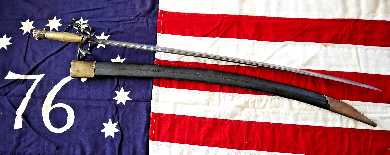 FRENCH INDIAN WAR REVOLUTIONARY WAR, GERMAN DOG HEAD SWORD CIRCA 1730-40