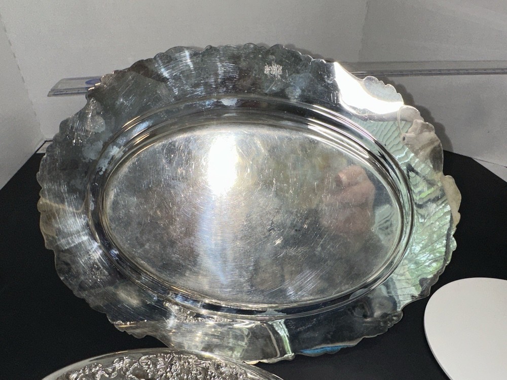 Early 20th Century E G Webster & Son Silver Plate Ornate Lidded Serving Dish