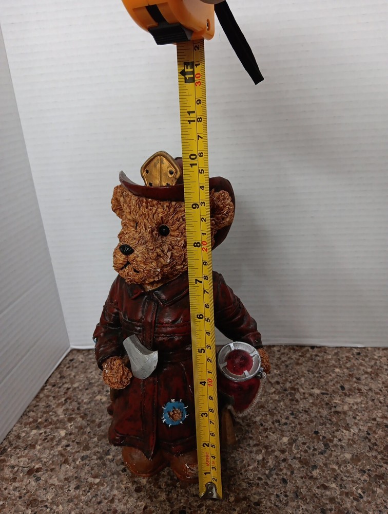 Fire Fighter Bear Decor 11 Inches Tall