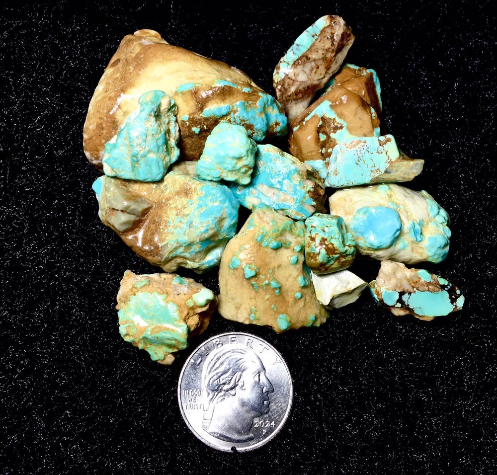 ~X - 13B Select Natural Royston Turquoise Rough