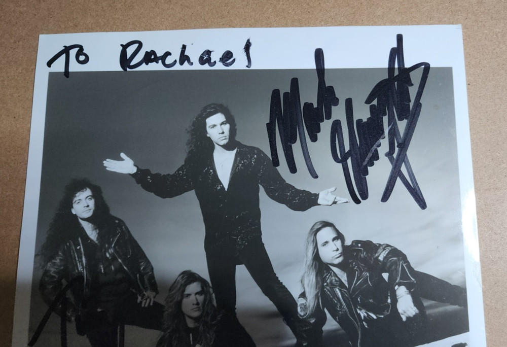 MARK SLAUGHTER Autographed / SIGNED Photo - Ampeg - 8x10