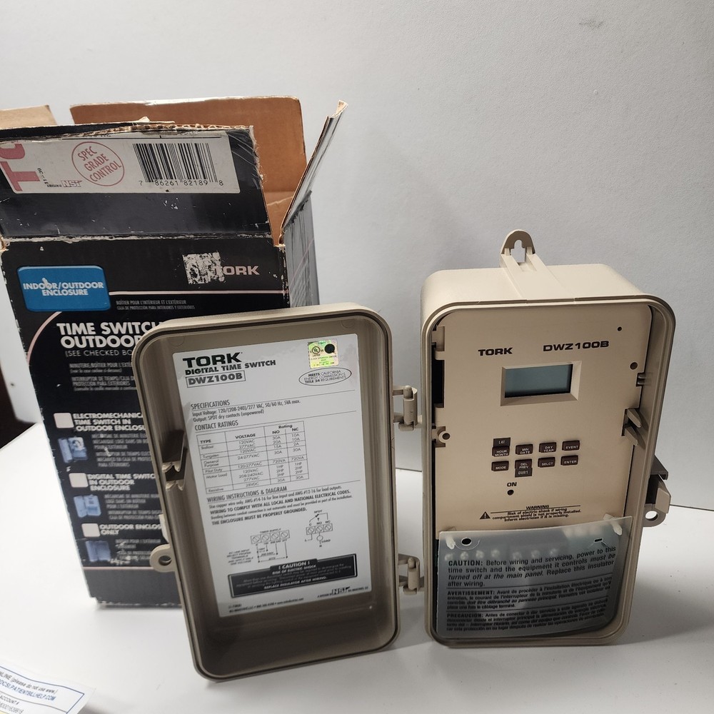 TORK DWZ100B Electronic Timer Tan Beige Plastic