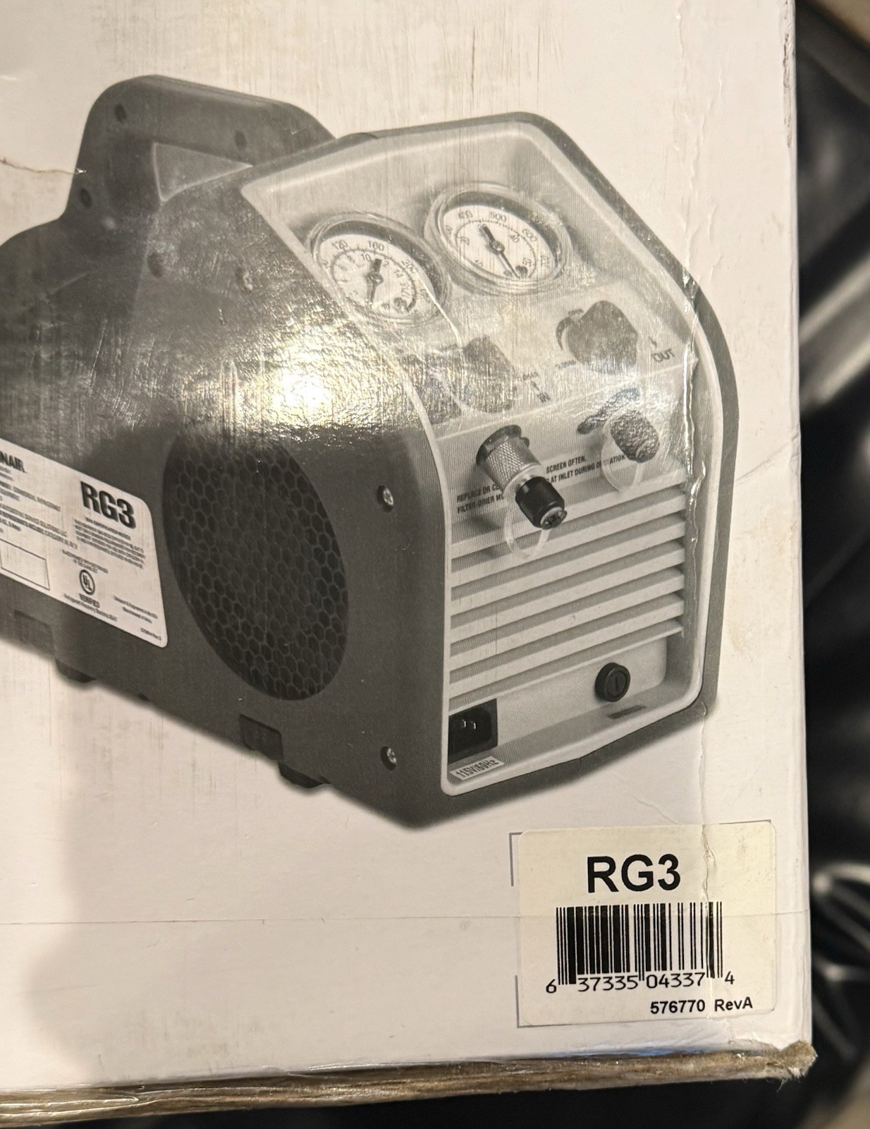 BRAND NEW Robinair RG3 Portable Refrigerant Recovery Machine FAST SHIPPING