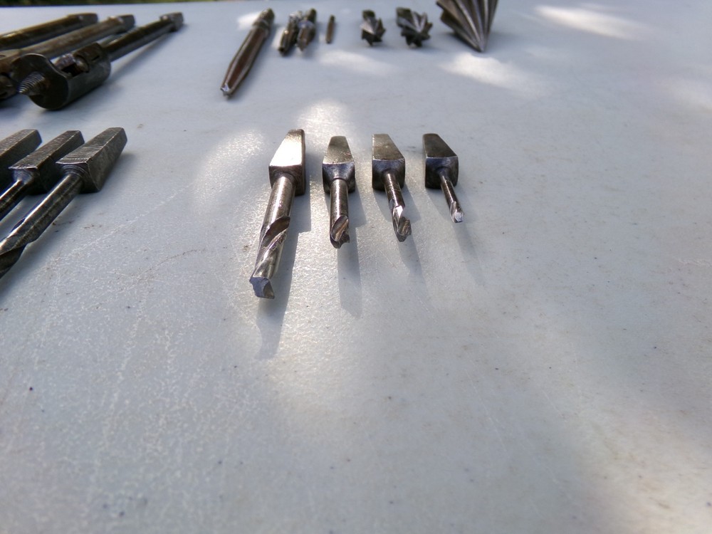 Lot of 23 Bit Brace Tools Reamers Countersink Bits Expansion Auger Bits