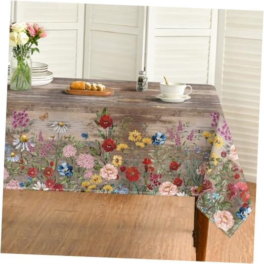 Spring Tablecloth 60×84 Inch Rectangular, 60" x 84" (Rectangular) Brown