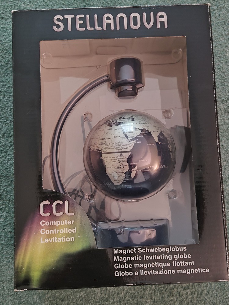 Stellanova Magnetic Levitating Globe Computer Controlled Desk Accessory Fun