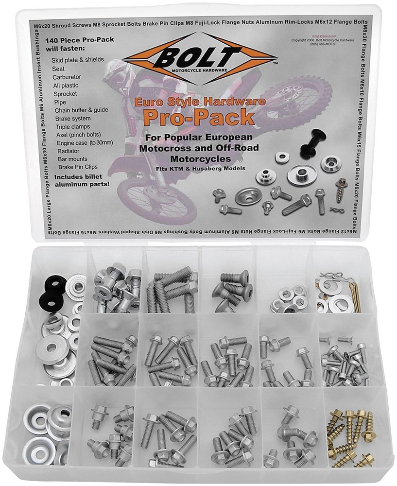 Bolt MC Hardware Euro Style Pro-Pack - 2004-EUPP