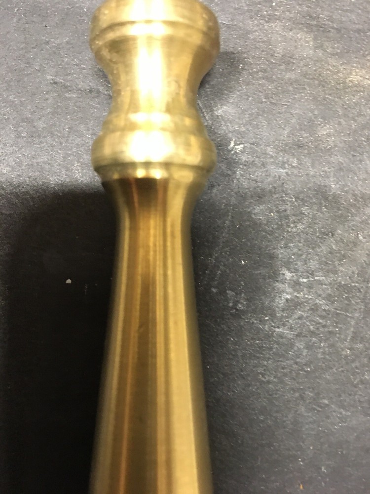 SOLID BRASS TURNED NECK / SPINDLE 4 1/8” Ht., THREADED 1 /8 IPS UNF BRASS