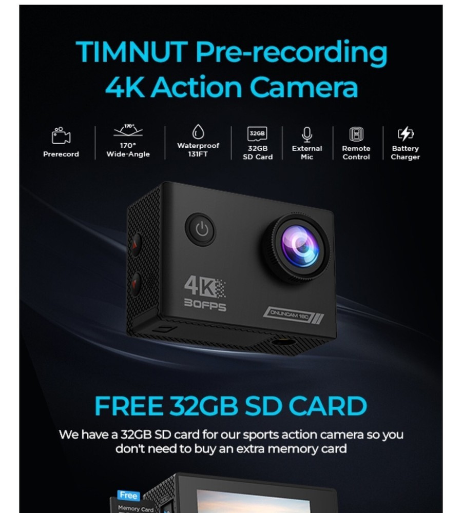 4K Action Camera 30fps