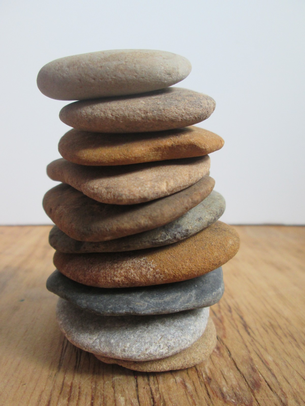 Set 10 Flat Natural River Rocks Stones Stacking Creek Feng Shui Cubicle Desk Art