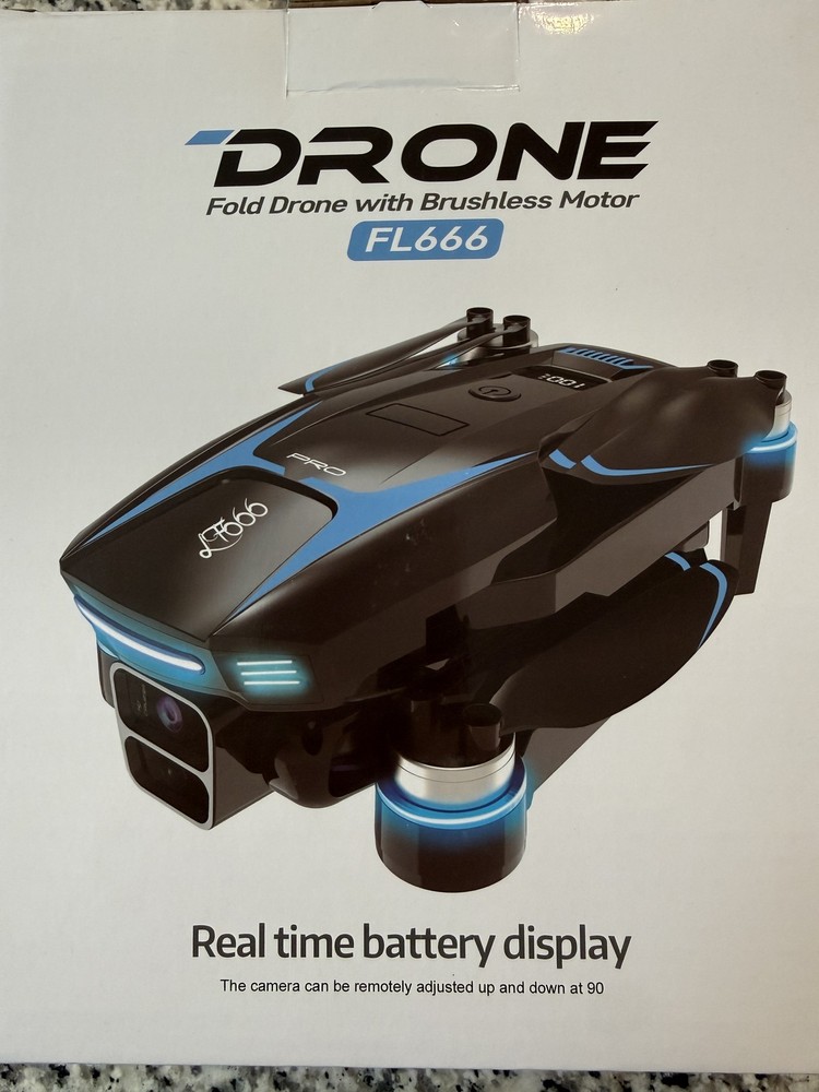FL666 Foldable Drone With Camera Brushless Motor 90 Degree Adjustable Camera