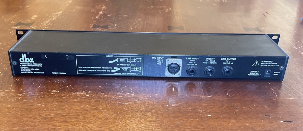 DBX 286 Microphone Processor - Untested, Assumed For Parts/Repair