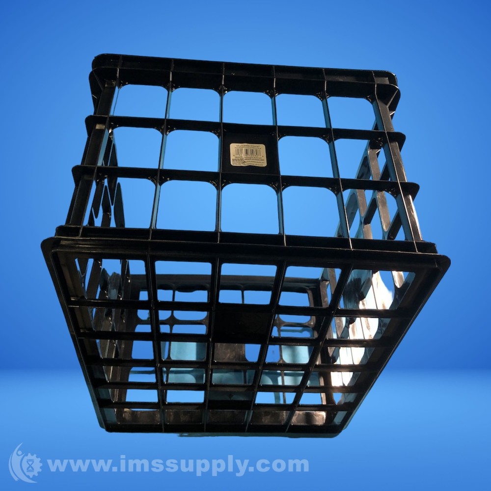 Style Selections CR0100 Black Plastic Stackable Milk Crate USIP