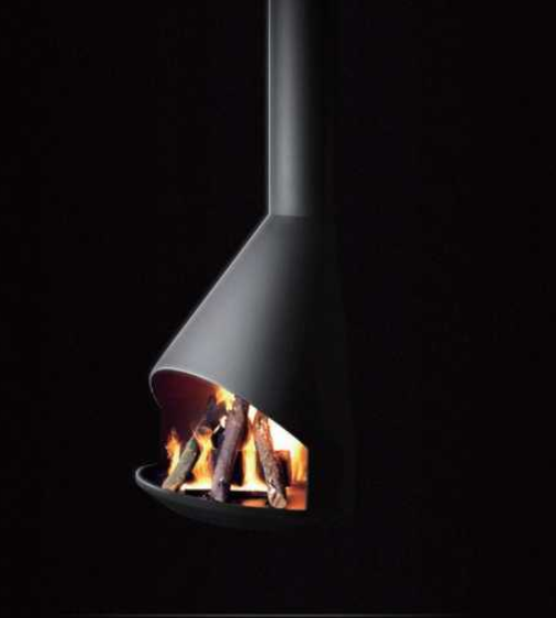 Modern Suspended/Floating fireplace. Custom Designed Fireplaces