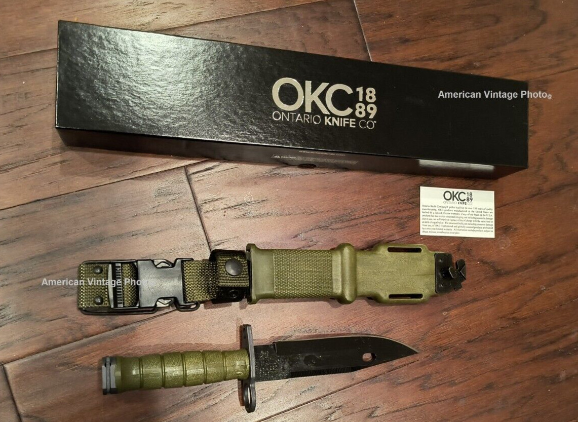 Vintage OKC M9 Wire Cutter Knife Sawback Bayont Ontario Knife Co NIB Made in USA