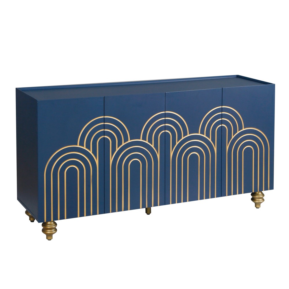 Sideboard with Storage Capacity Features Four Doors Includes Adjustable Shelves
