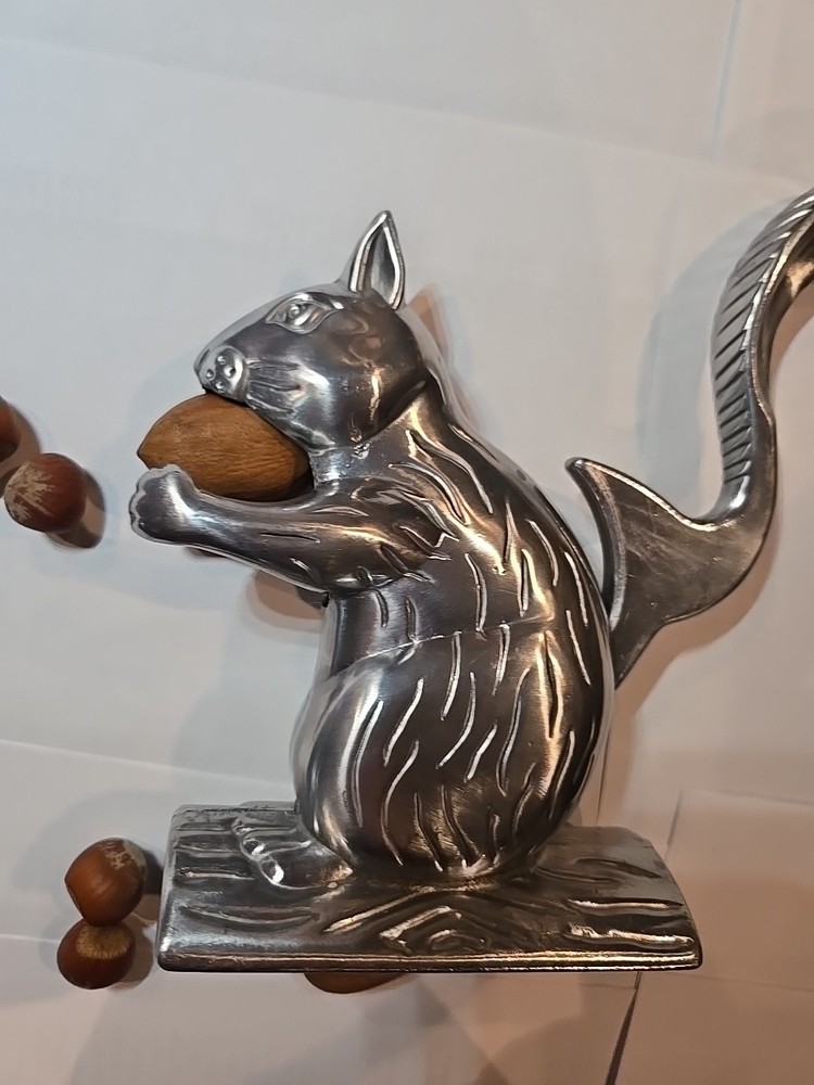 Vintage Squirrel Nutcracker Cast Aluminum