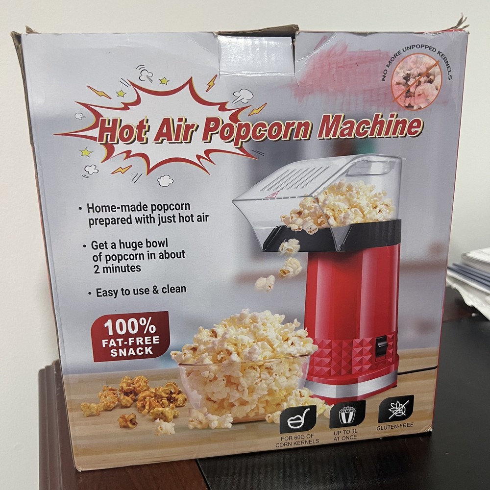 Popcorn Machine hot electric popper kernel corn maker no oil