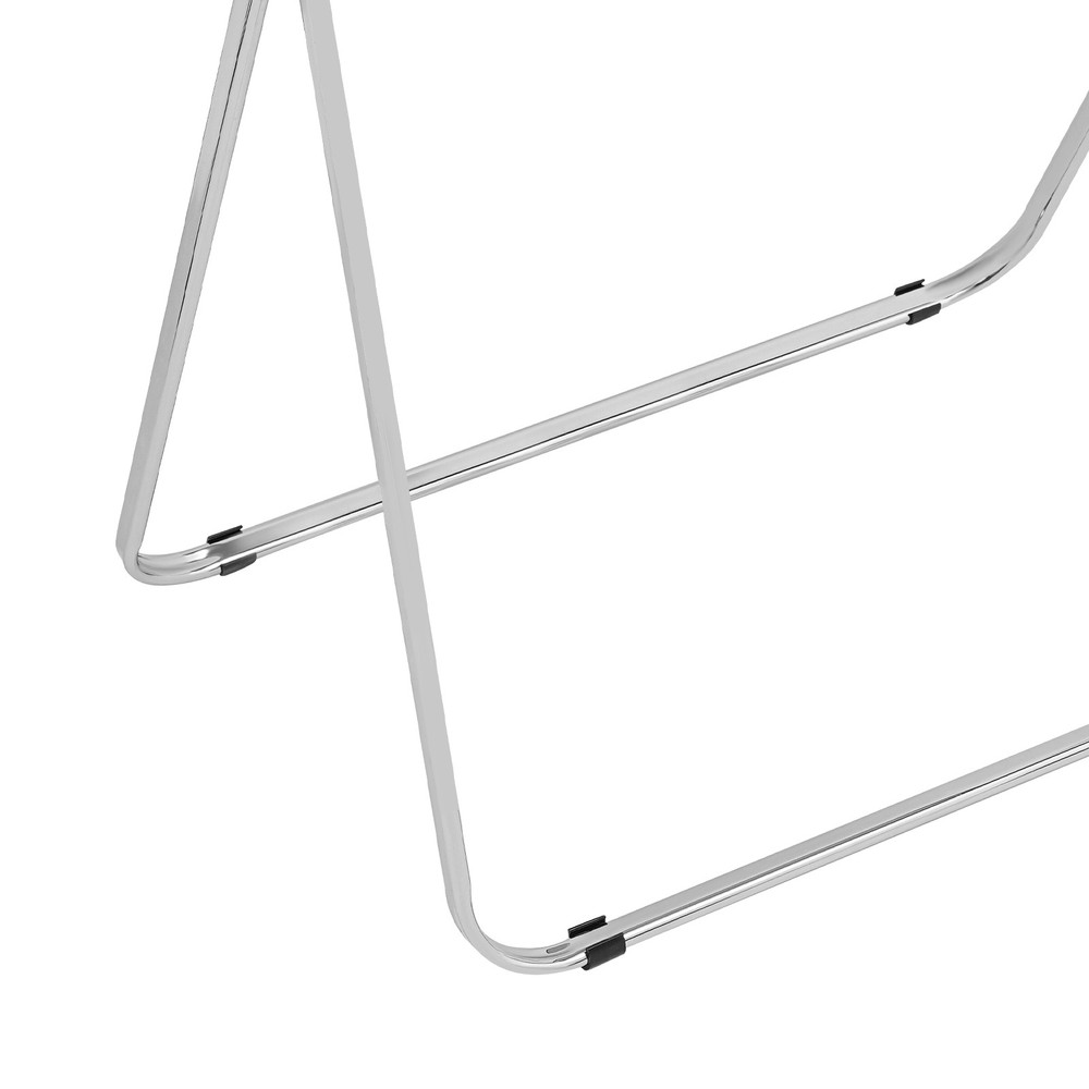 Clear Foldable Side Table Tiny Desk For Home Office Small Indoor Computer Desk